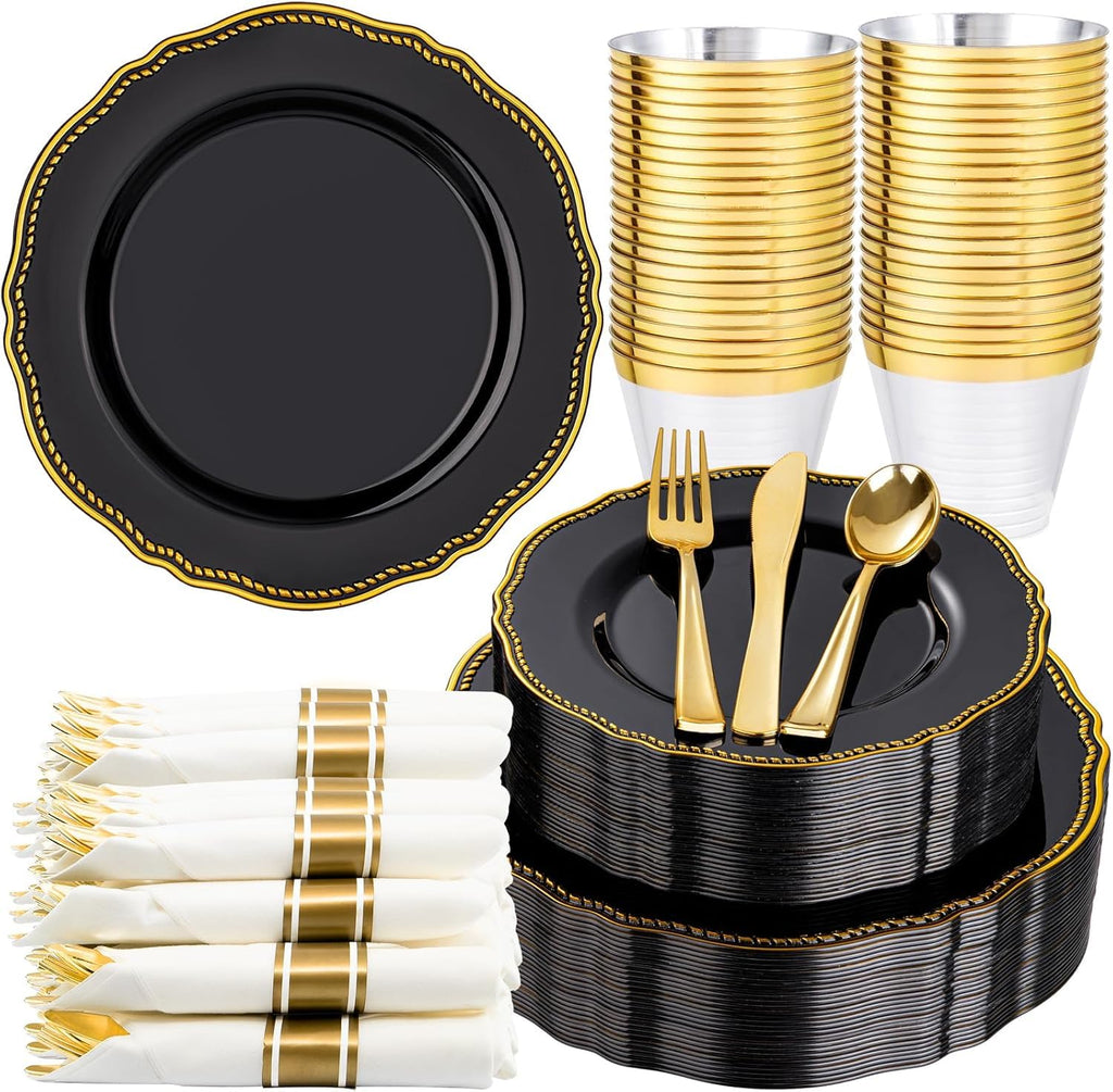 Hioasis Plastic Sets Disposable - Plastic Plates Set