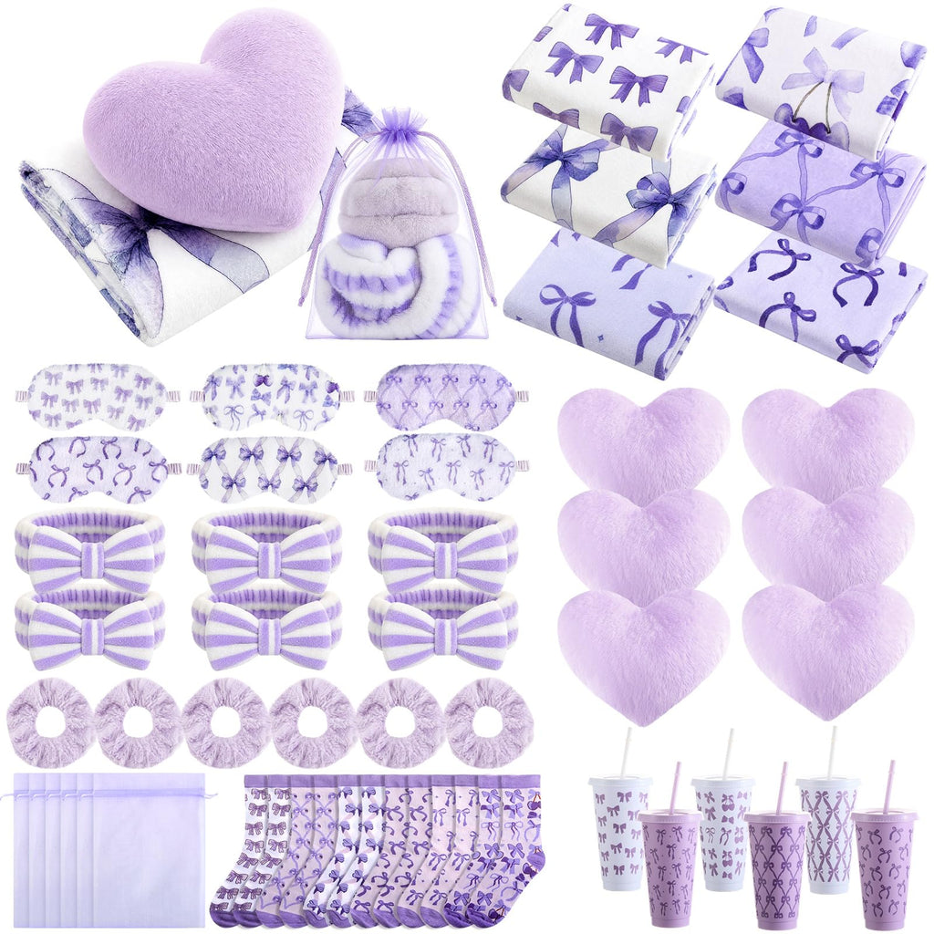 Fanfanwin 48 Pcs/6 Set Sleepover Party Supplies