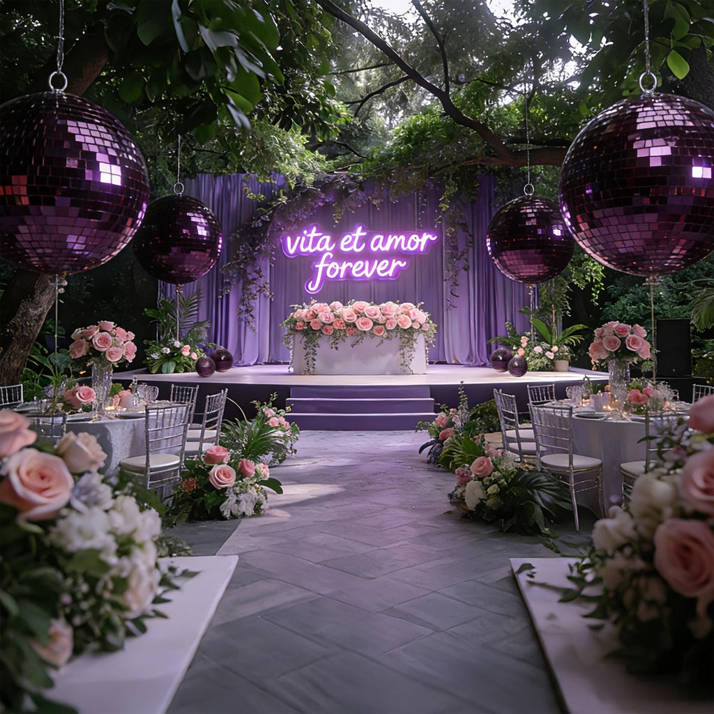 Yescom Disco Mirror Glass Ball Set DJ Dance Hall Stage Lighting Home Party