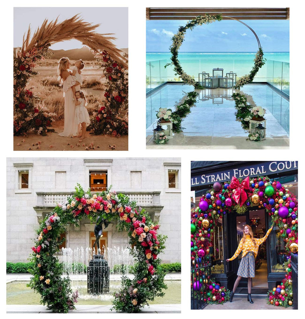 Gold Metal Circle Balloon Arch