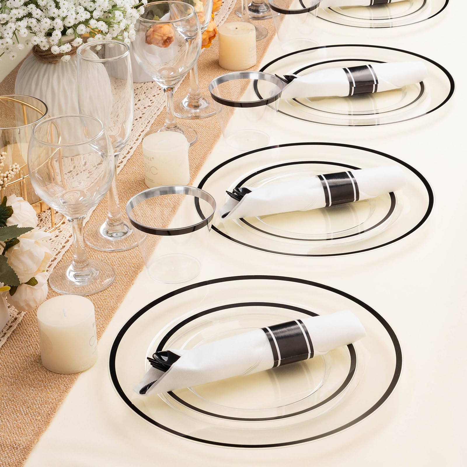 BESTSTAR Disposable Dinnerware Sets