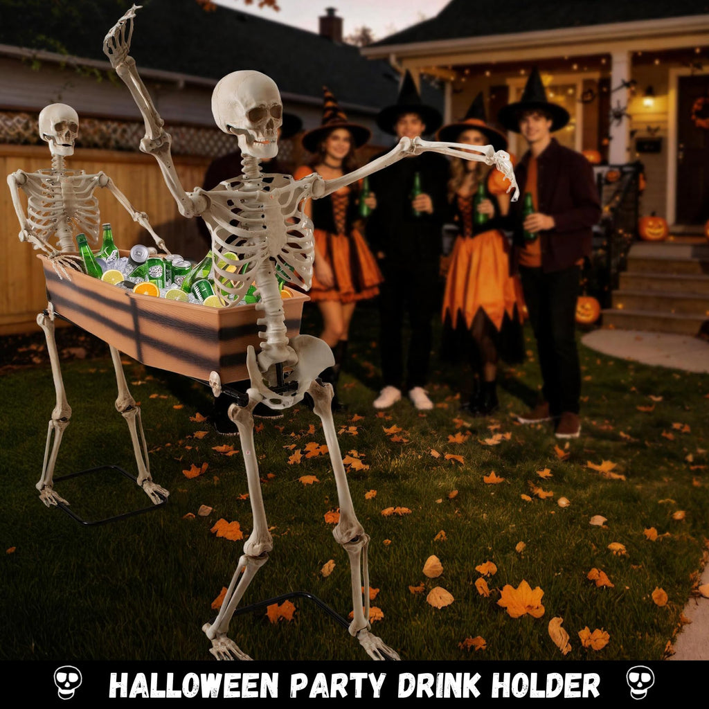 5FT Skeleton Coffin Halloween Decoration