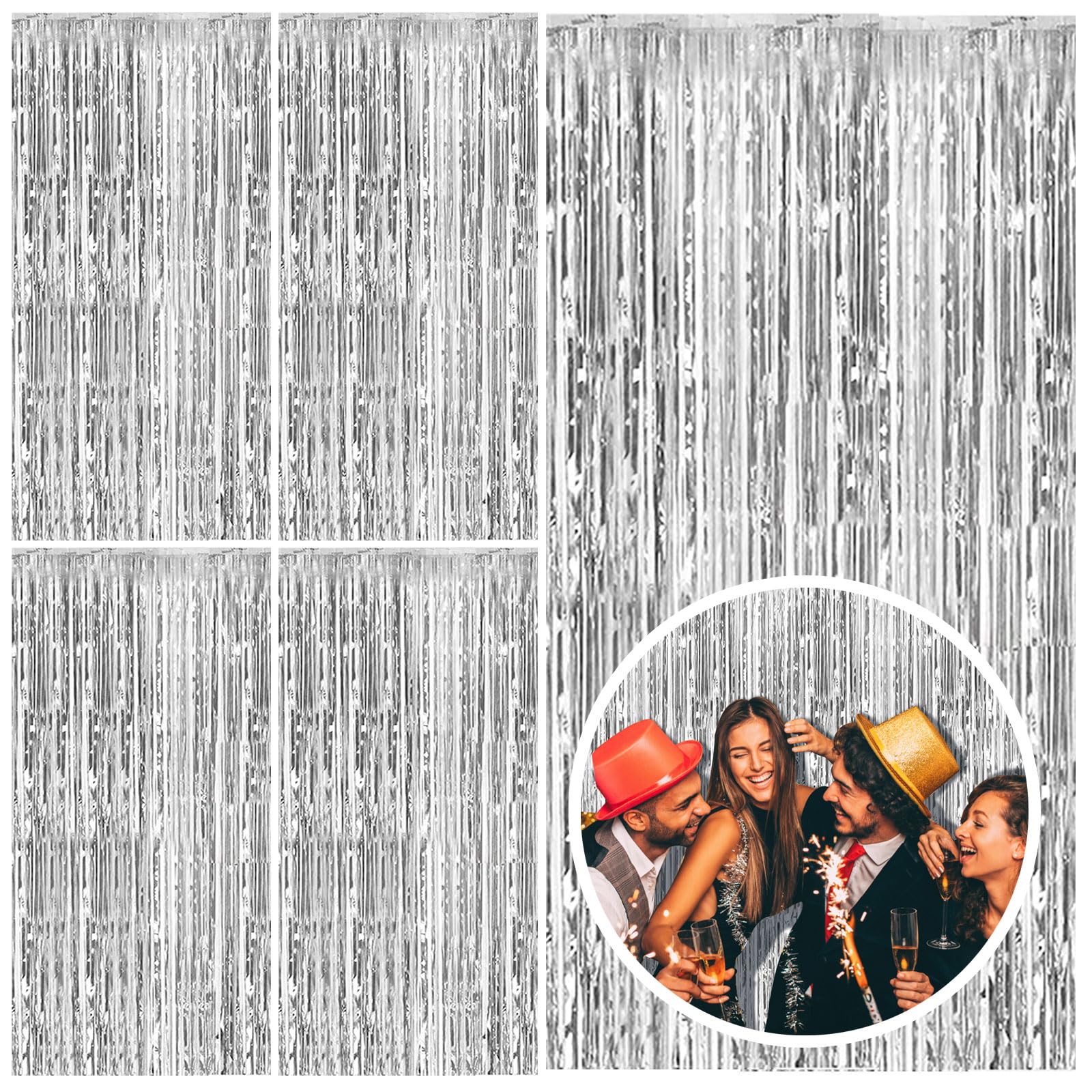 Foil Fringe Backdrop Curtain