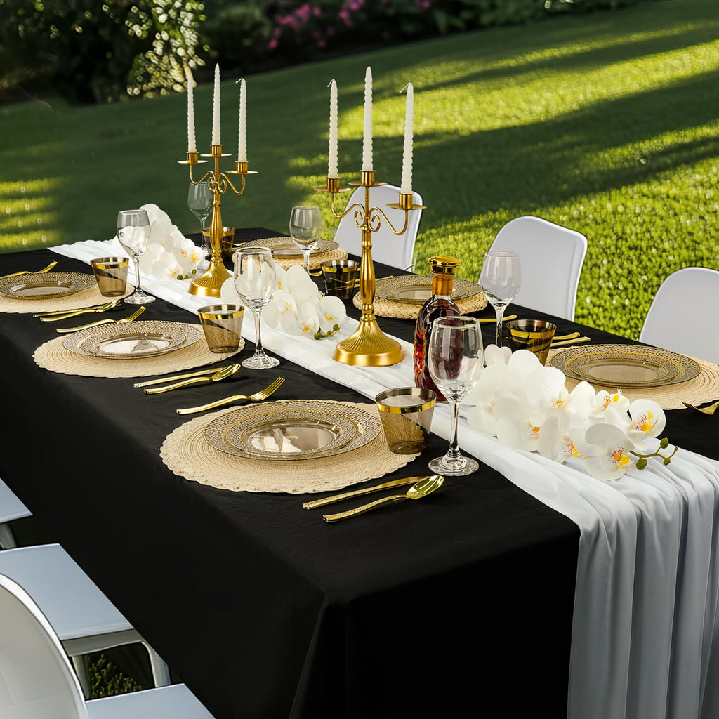Bestluck Clear Plastic Dinnerware Set