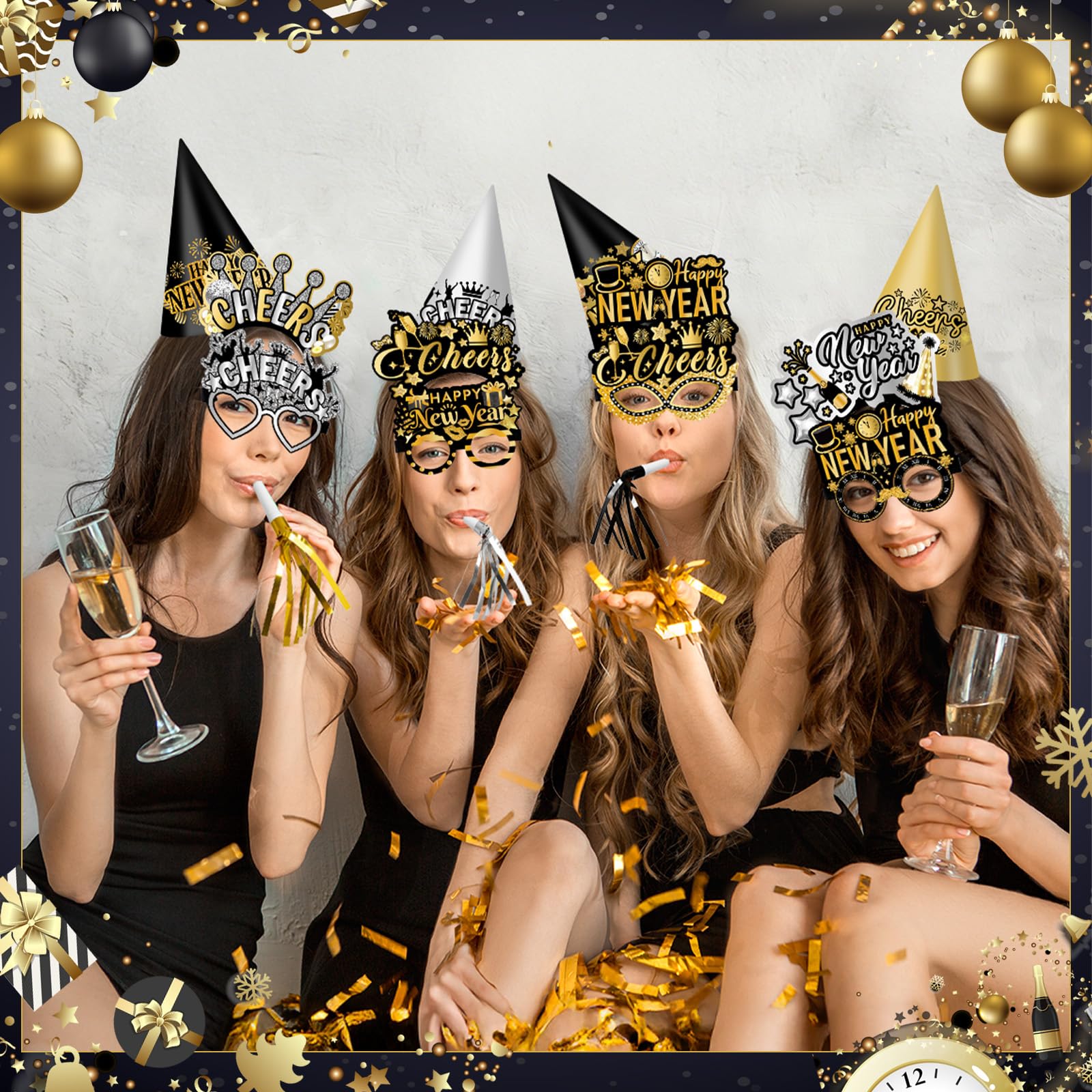 96 Pcs New Year Eve Party Supplies 2026 Happy New Year Eve Party Favors
