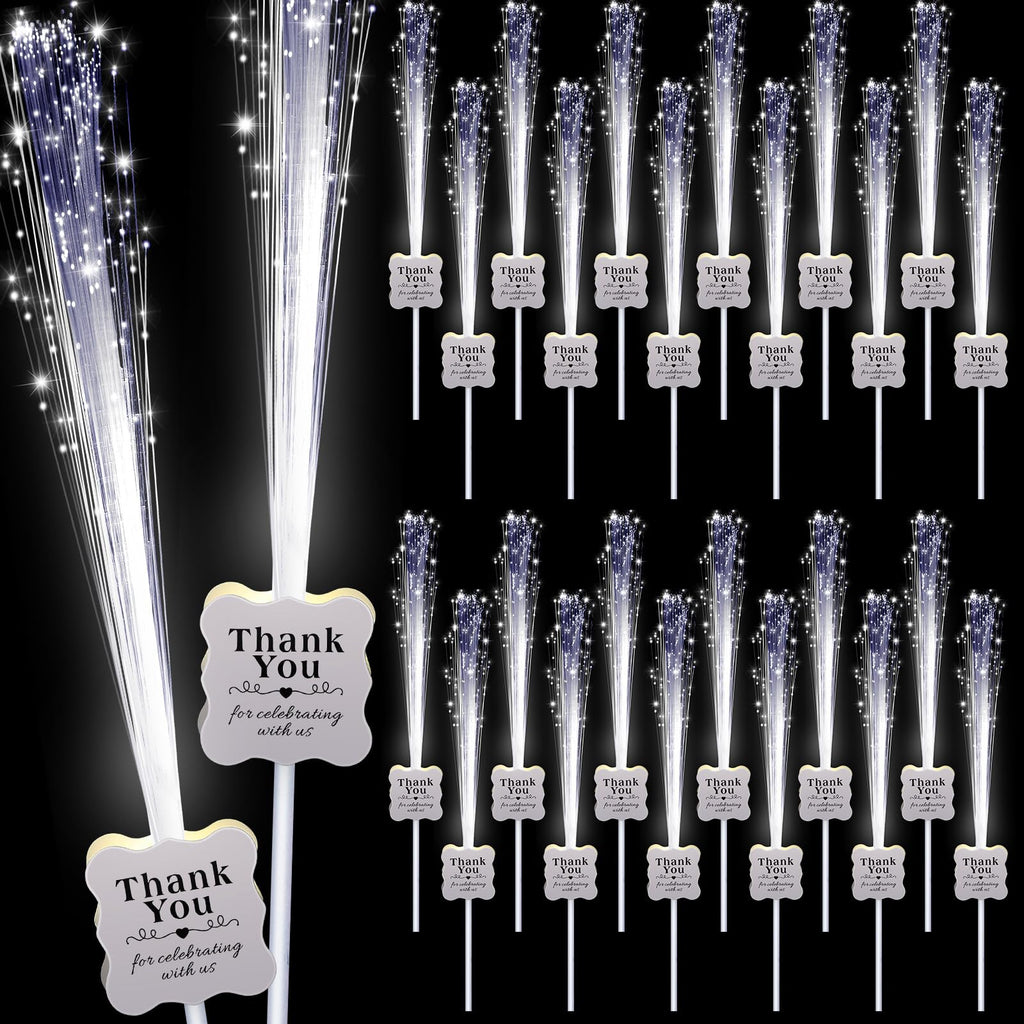 White LED Fiber Optic Glow Wands