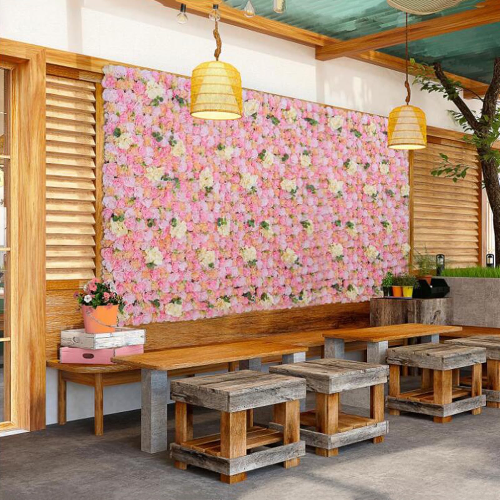 Artificial Flower Wall Panel