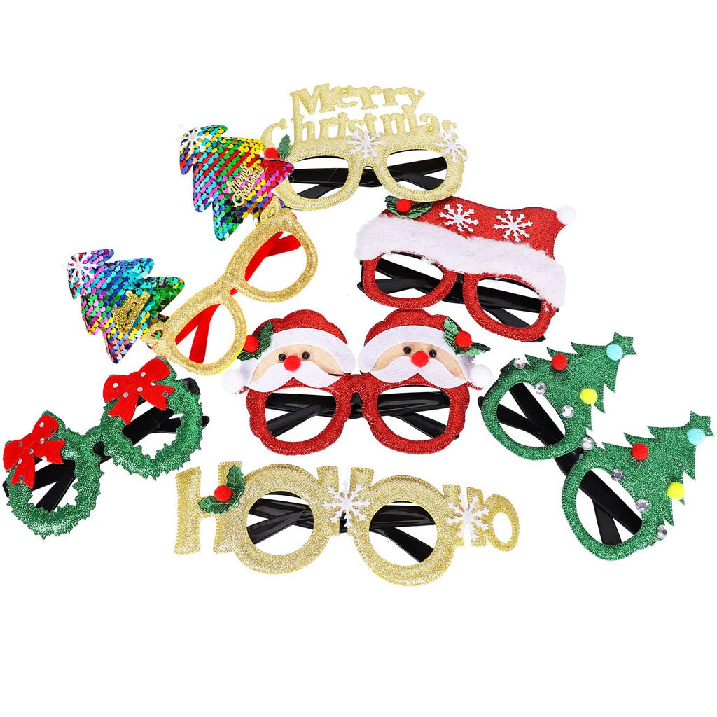 Max Fun 12Pcs Christmas Glasses Accessories Party Favors for Kids