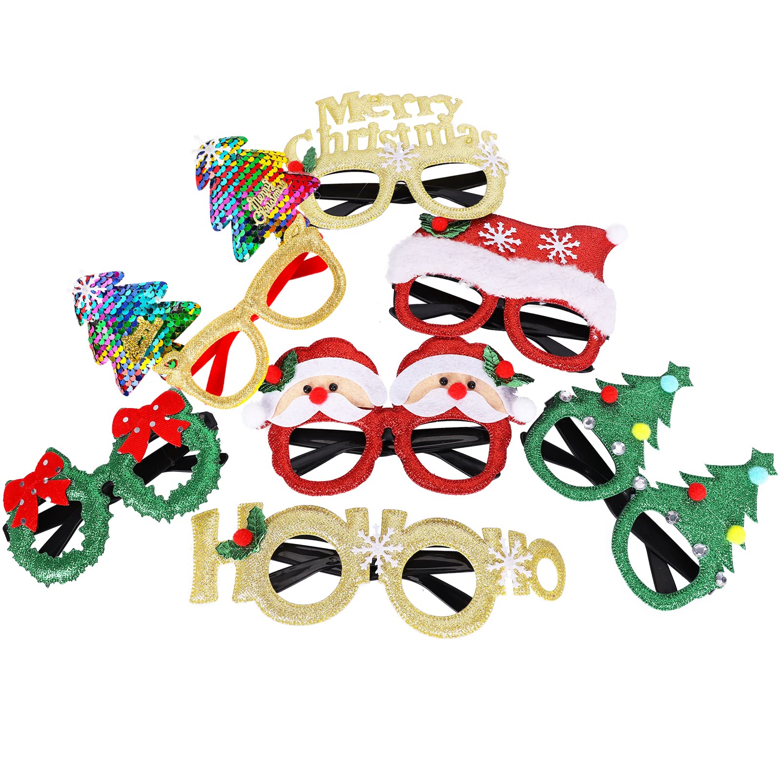 Max Fun 12Pcs Christmas Glasses Accessories Party Favors for Kids