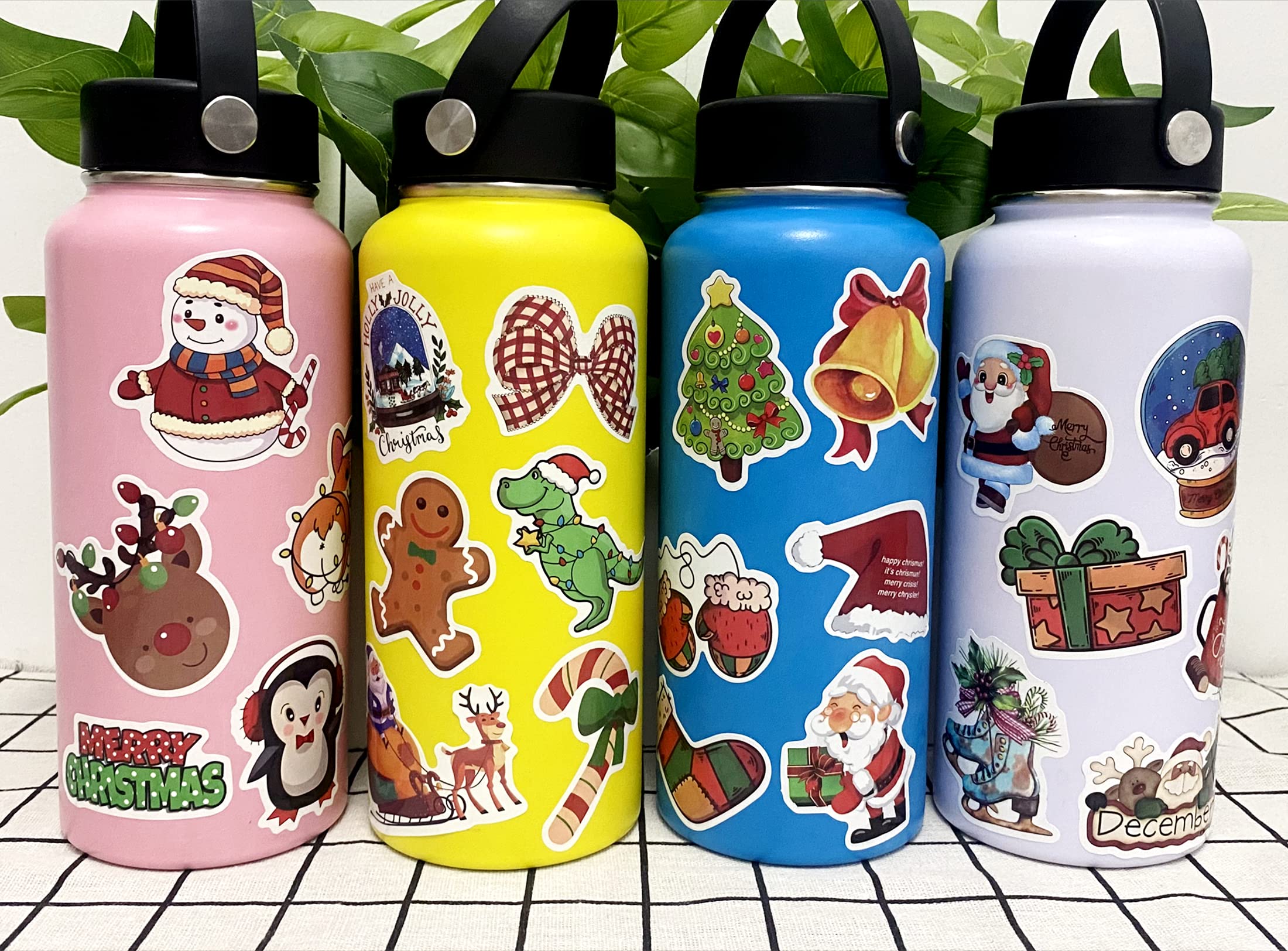 AOWDIAO Holiday Themed Stickers for Water Bottles
