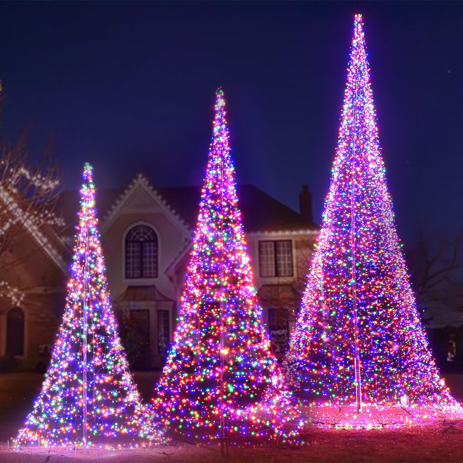 Flagpole LED Christmas Tree