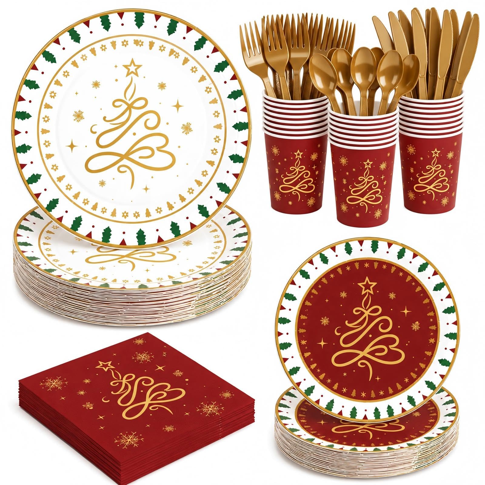 168-Piece Christmas Tableware Set