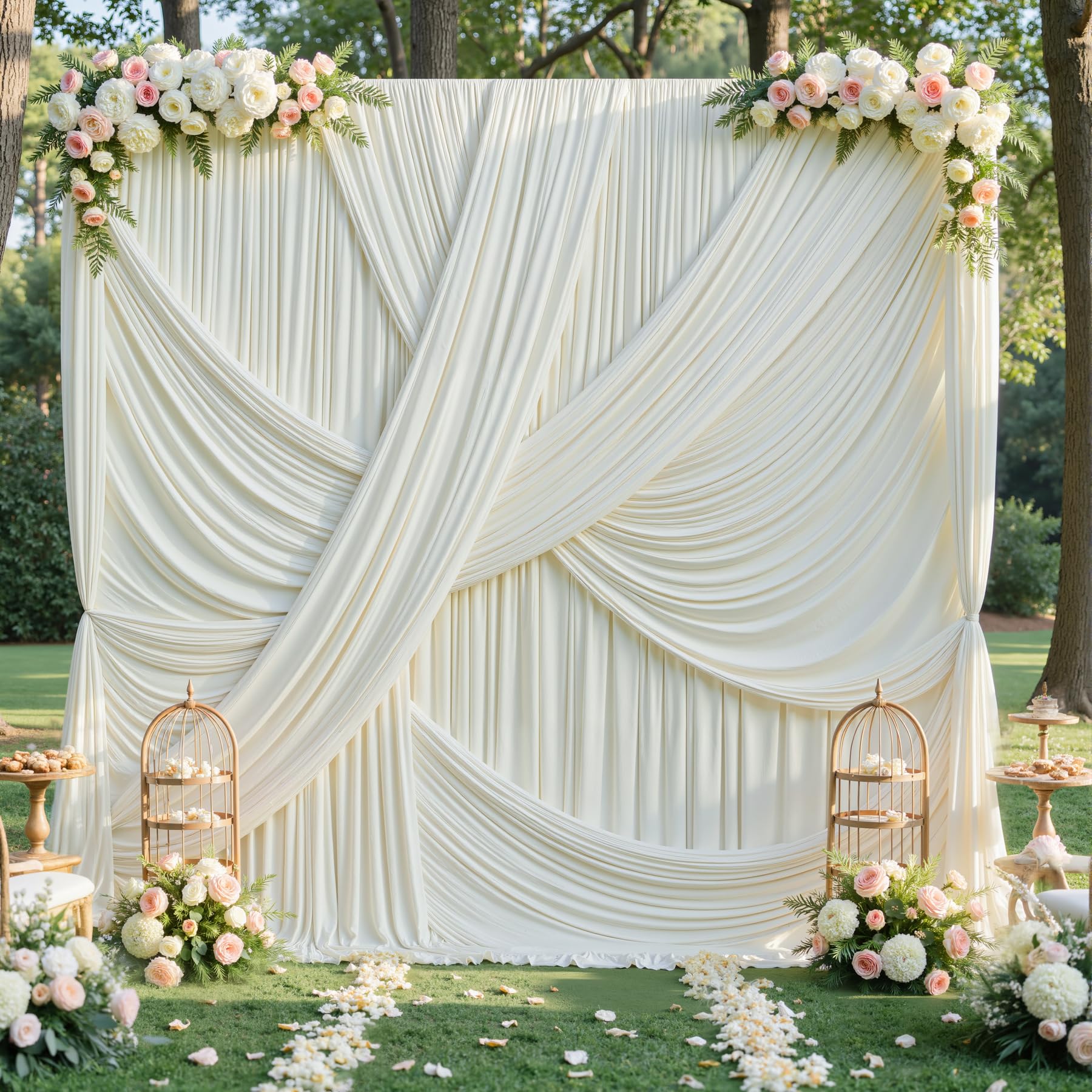 12 ft Backdrop Curtains for Weddings, Birthdays and Photos
