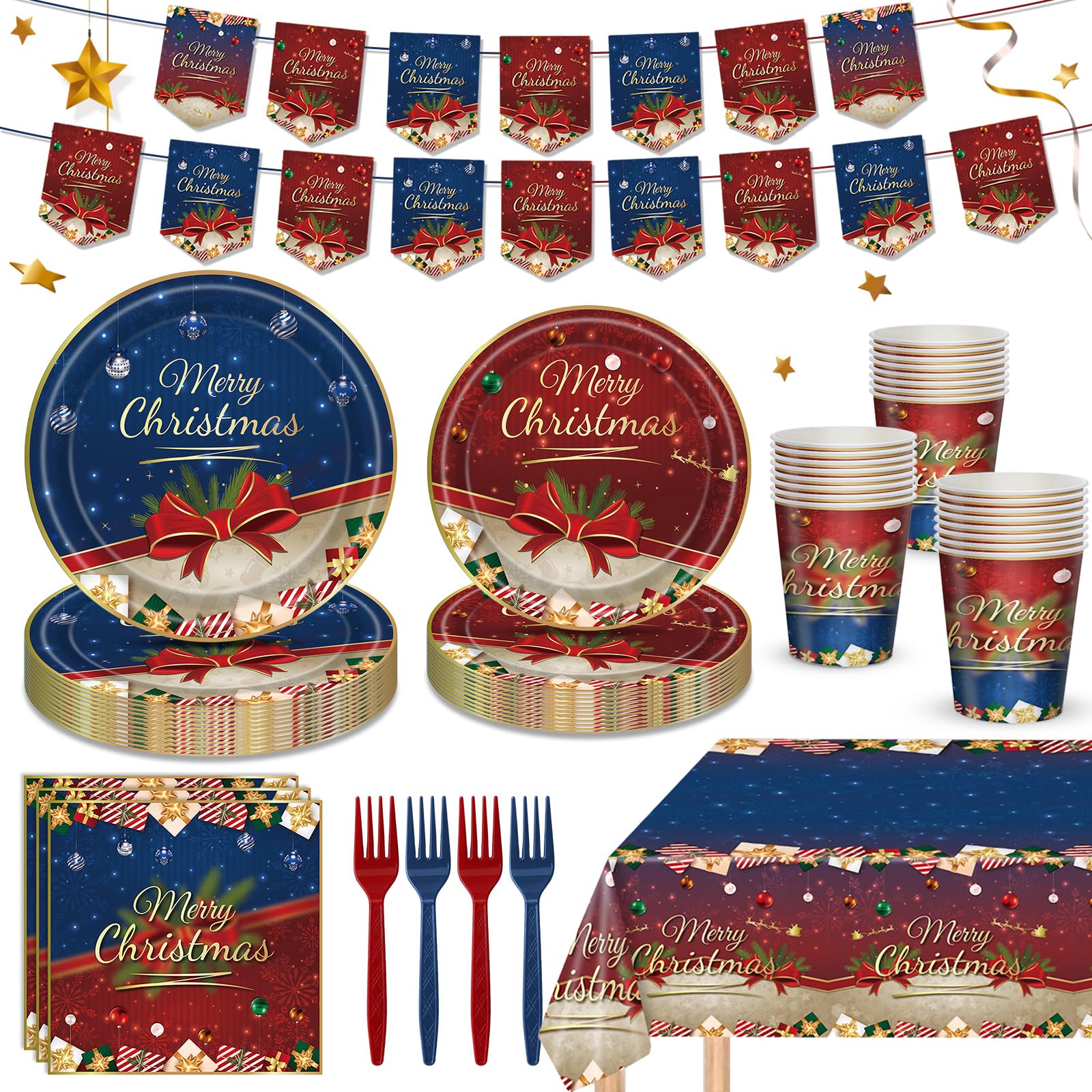 122-Piece Christmas Tableware Set