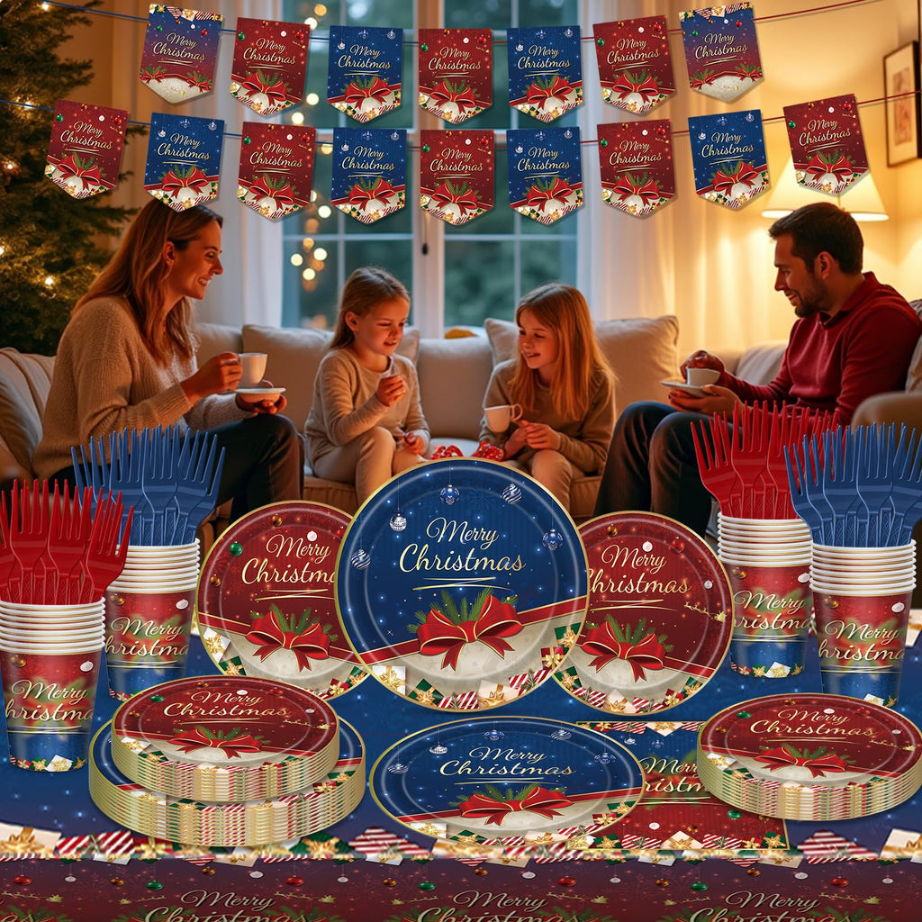 122-Piece Christmas Tableware Set