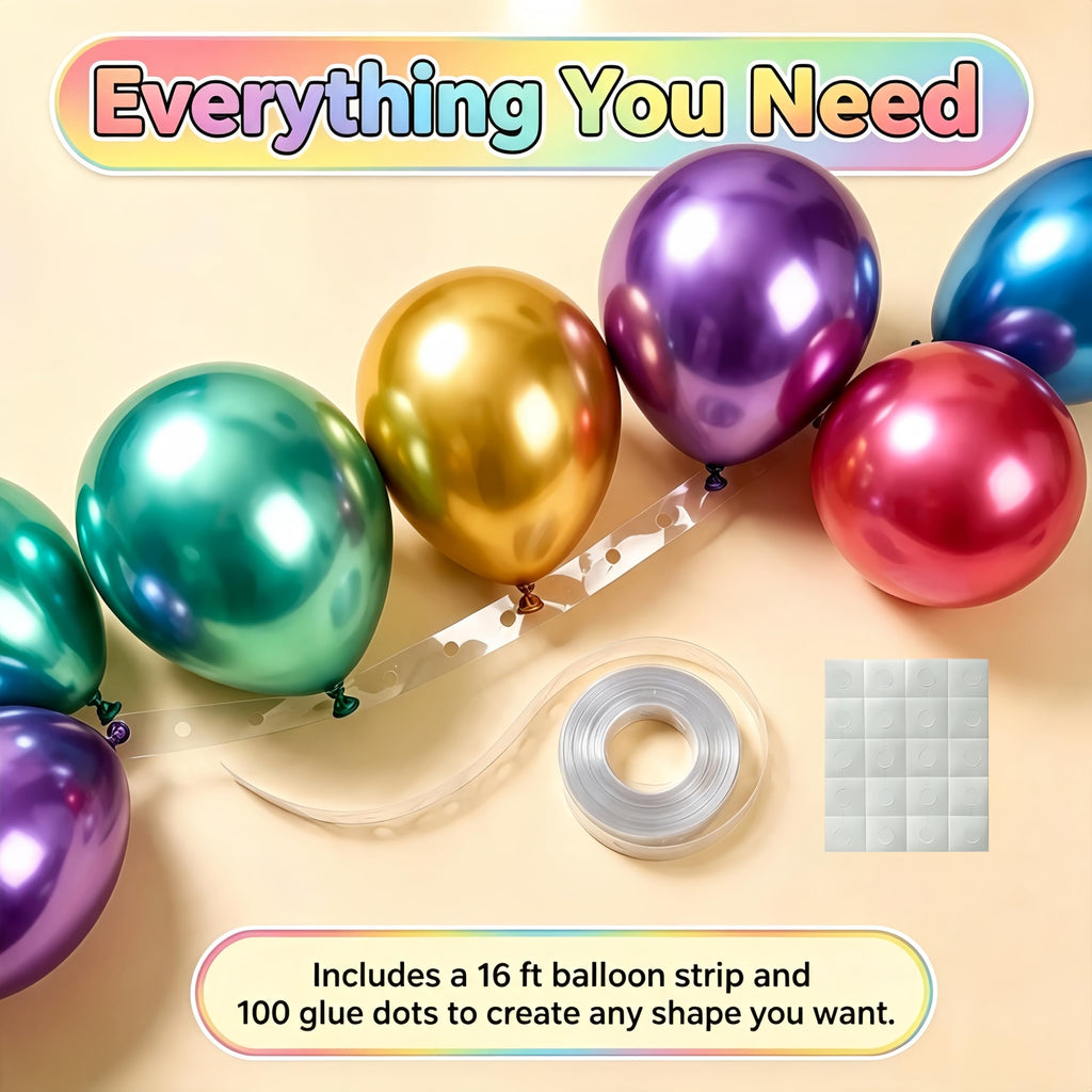 100-Piece Rose Gold Balloons