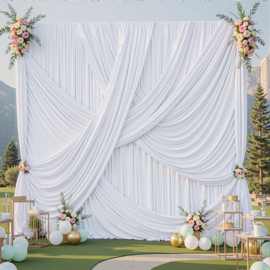 12 ft Backdrop Curtains for Weddings, Birthdays and Photos