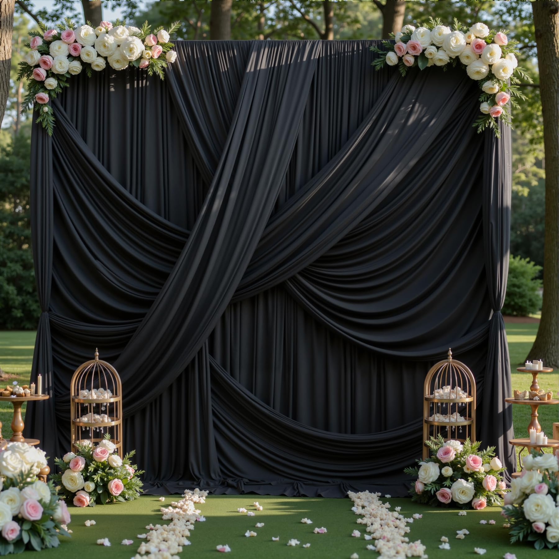 12 ft Backdrop Curtains for Weddings, Birthdays and Photos