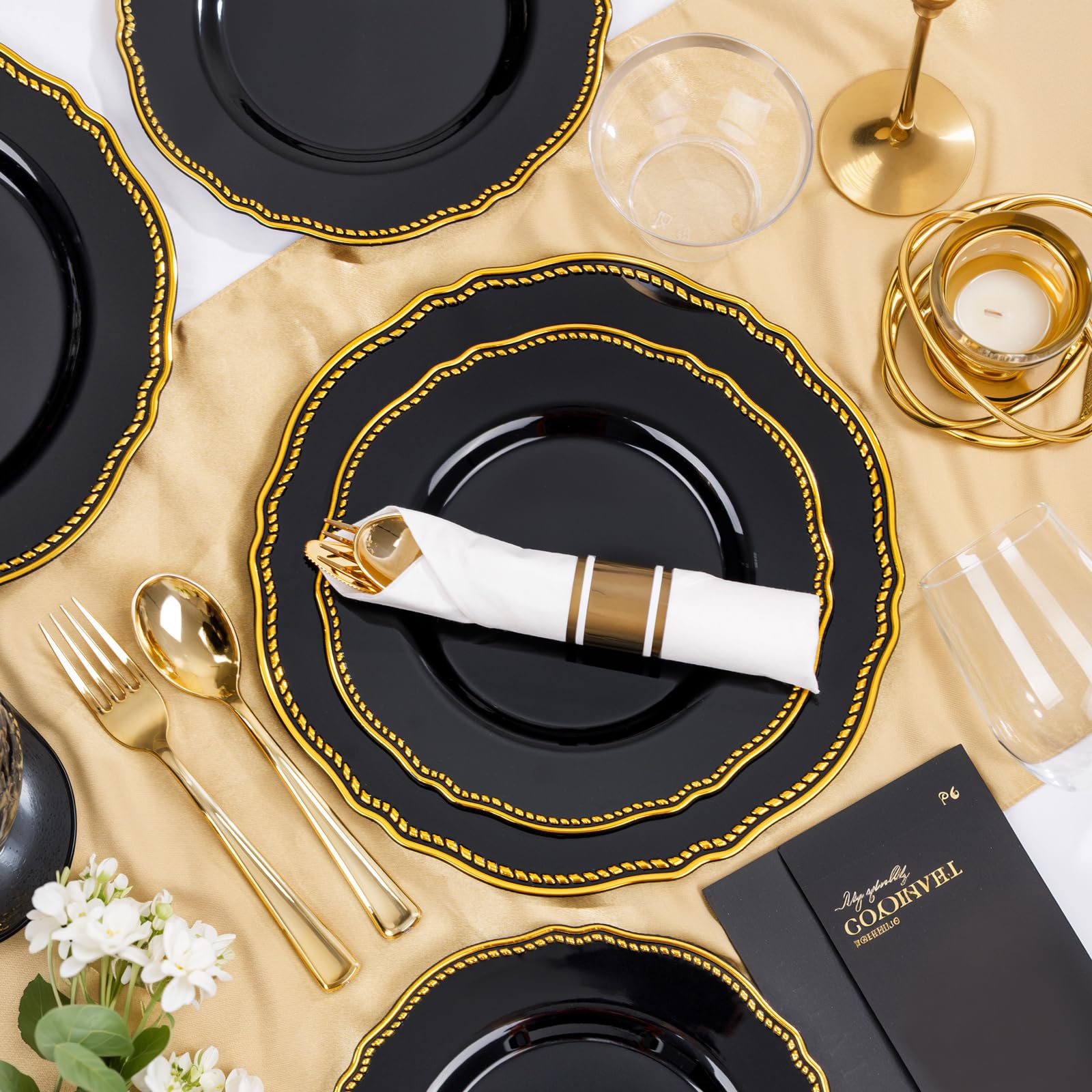 Hioasis Plastic Sets Disposable - Plastic Plates Set
