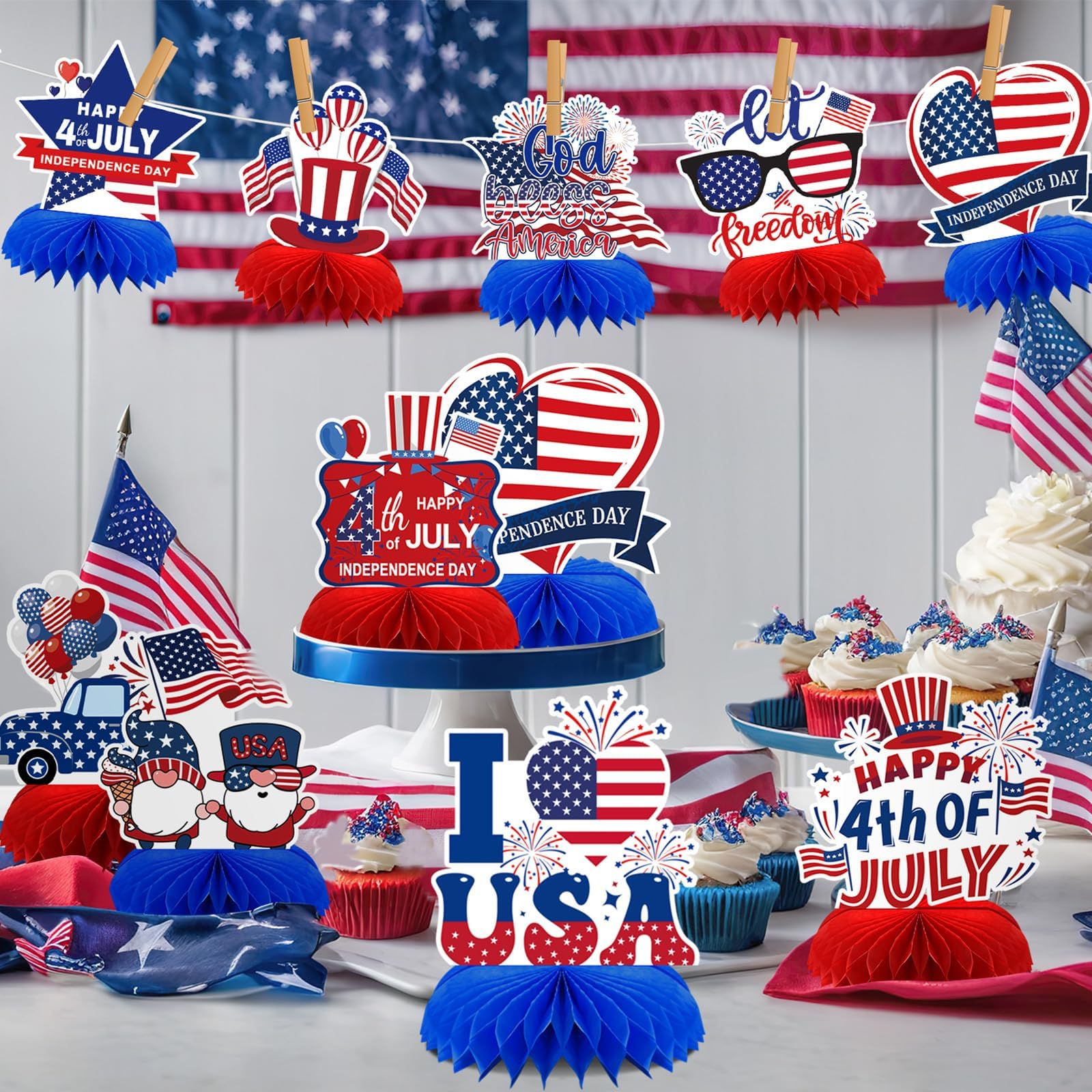 10-Piece Honeycomb Centerpiece Set