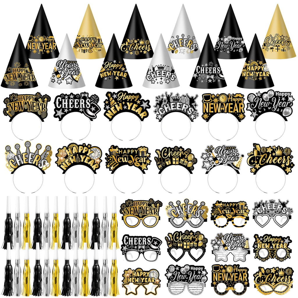 96 Pcs New Year Eve Party Supplies 2026 Happy New Year Eve Party Favors