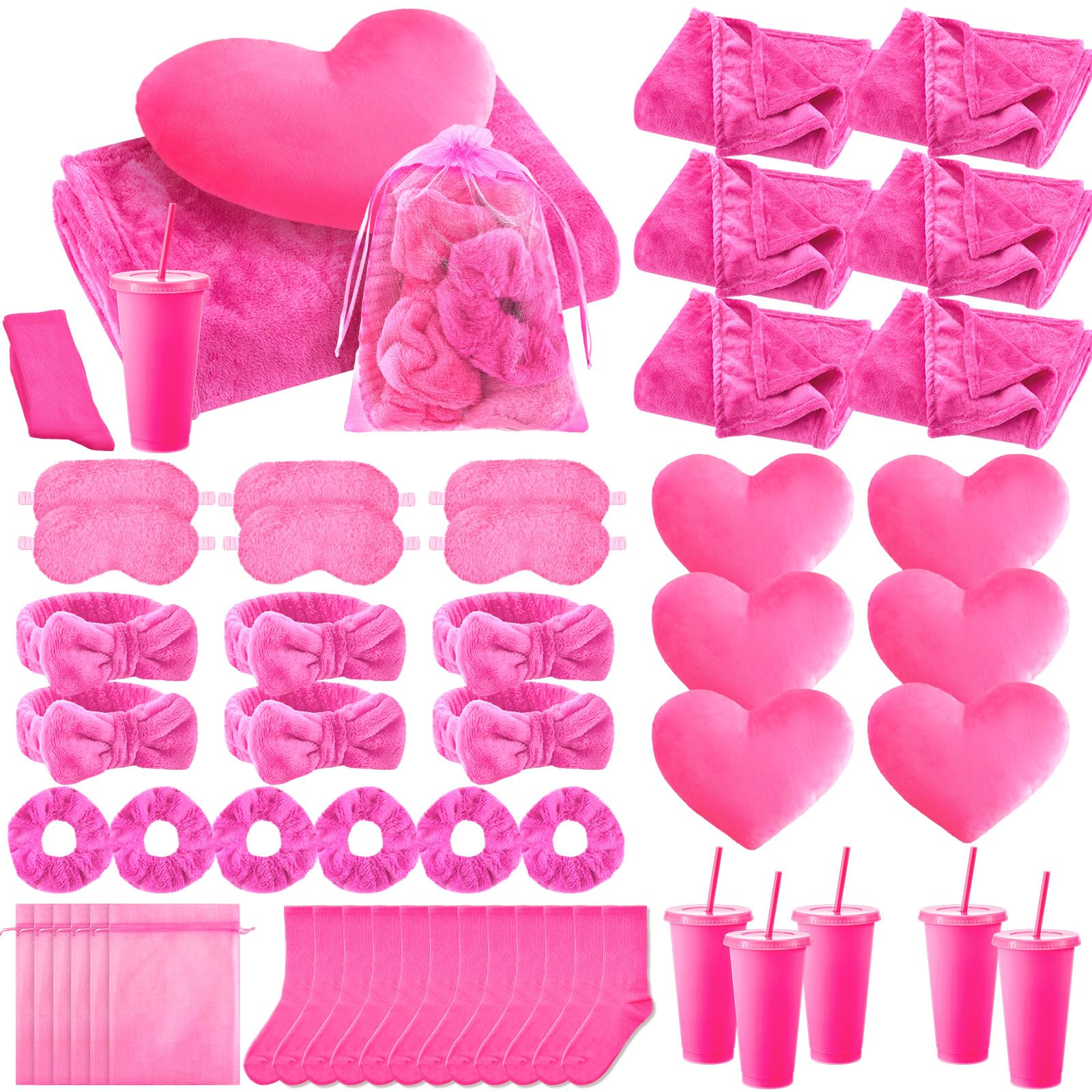 Fanfanwin 48 Pcs/6 Set Sleepover Party Supplies