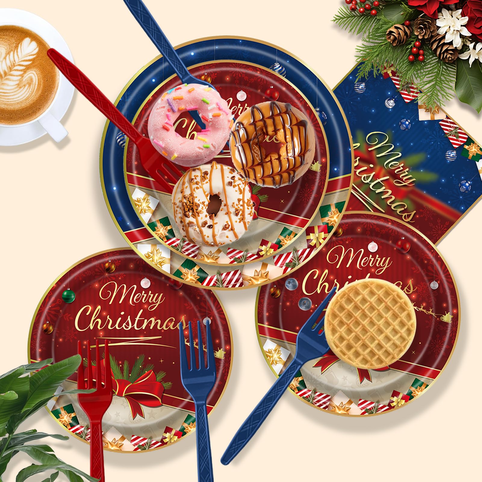122-Piece Christmas Tableware Set