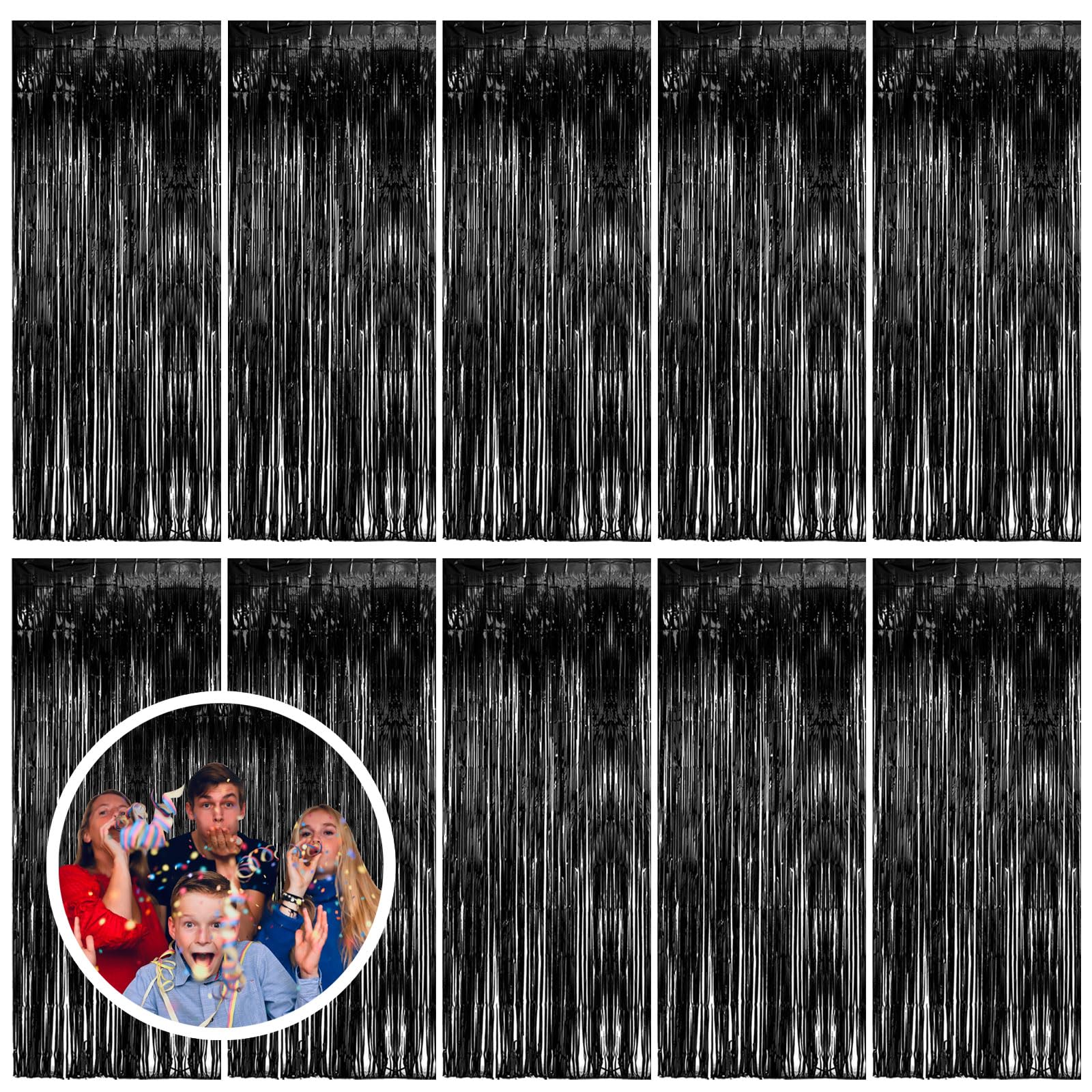 Foil Fringe Backdrop Curtain