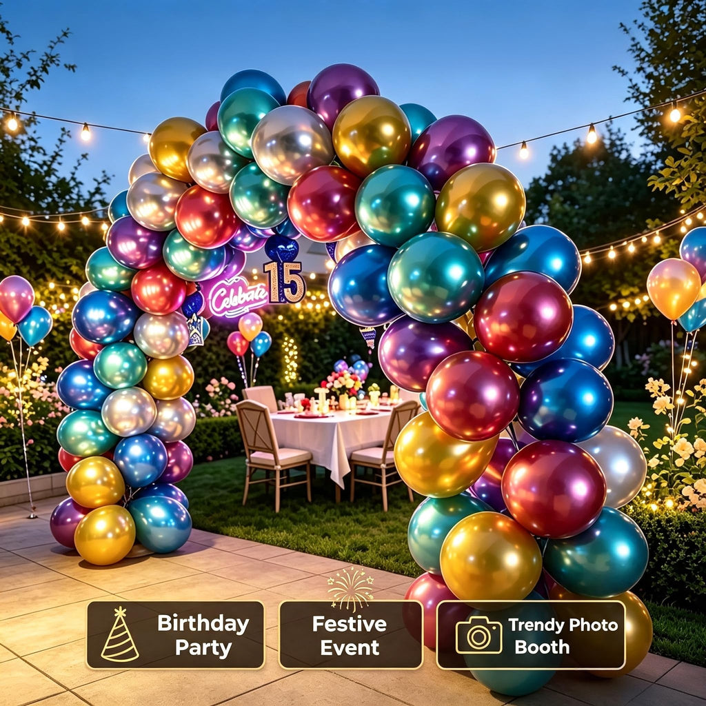 100-Piece Rose Gold Balloons