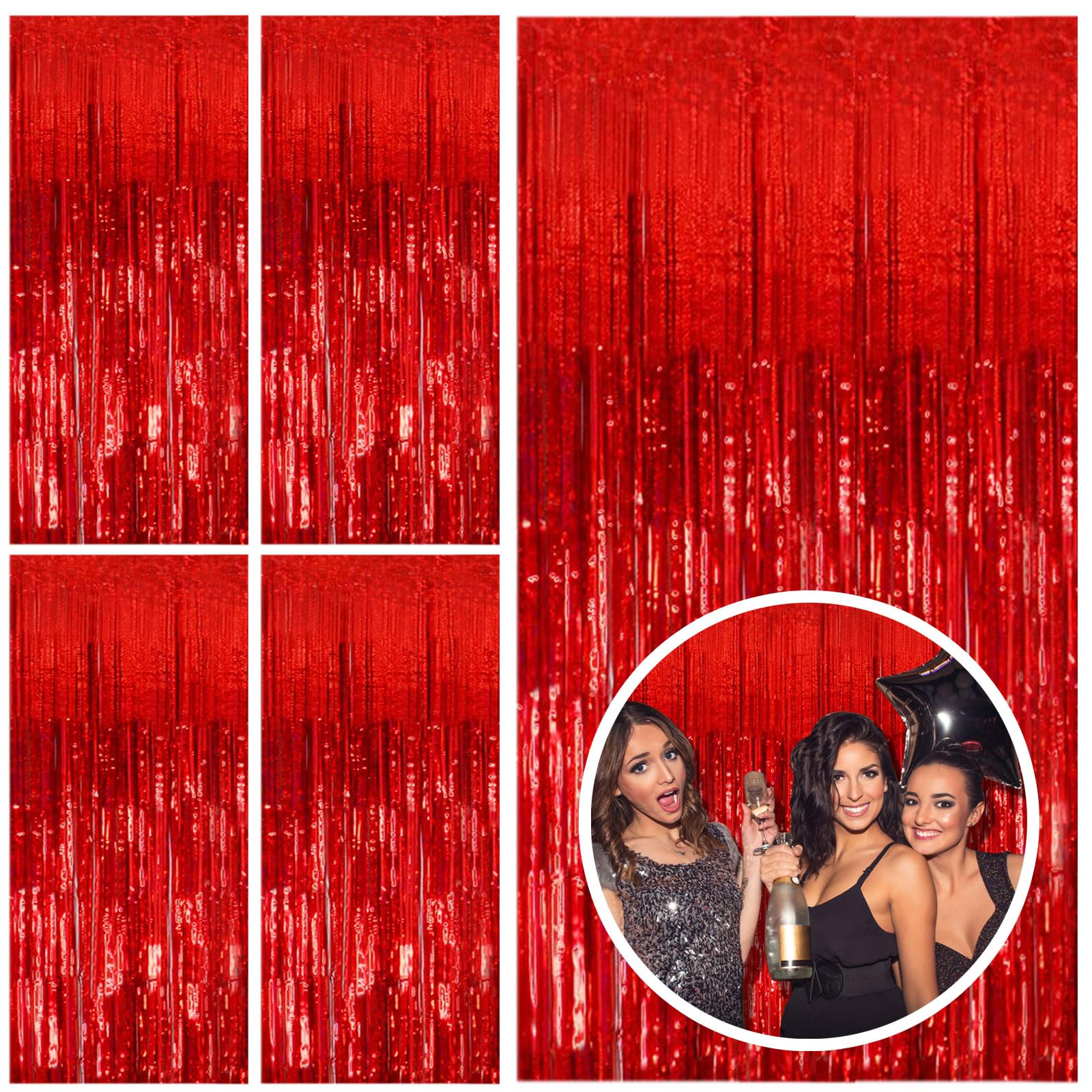 Foil Fringe Backdrop Curtain