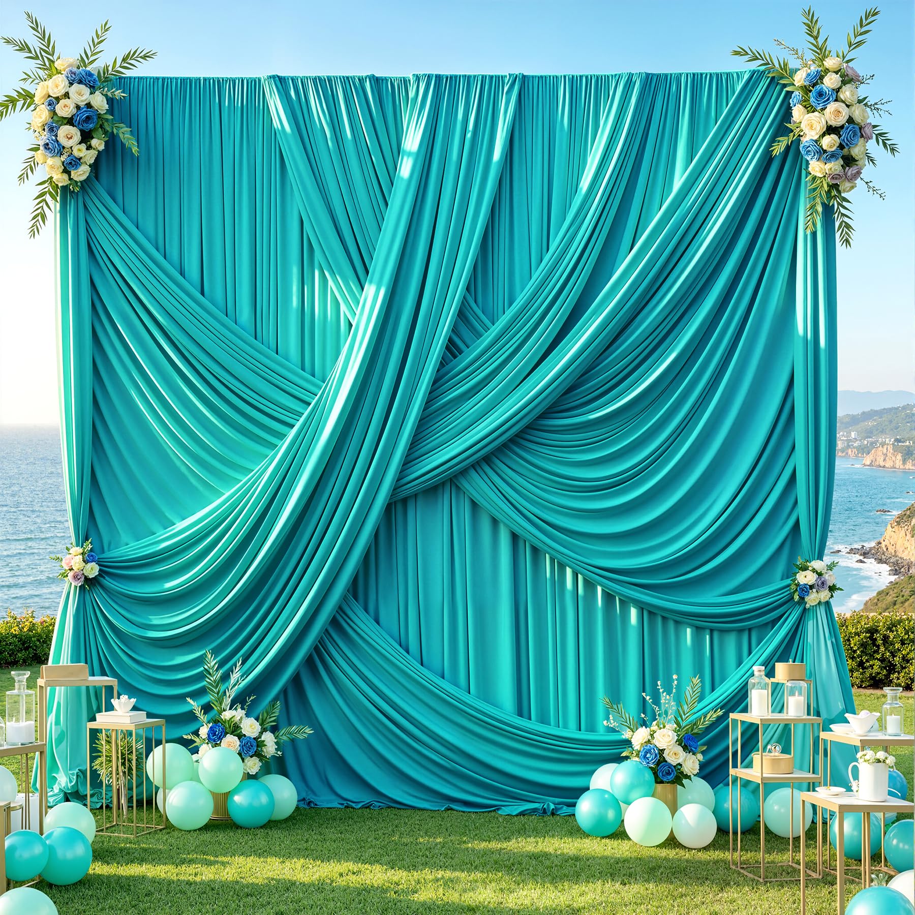 12 ft Backdrop Curtains for Weddings, Birthdays and Photos