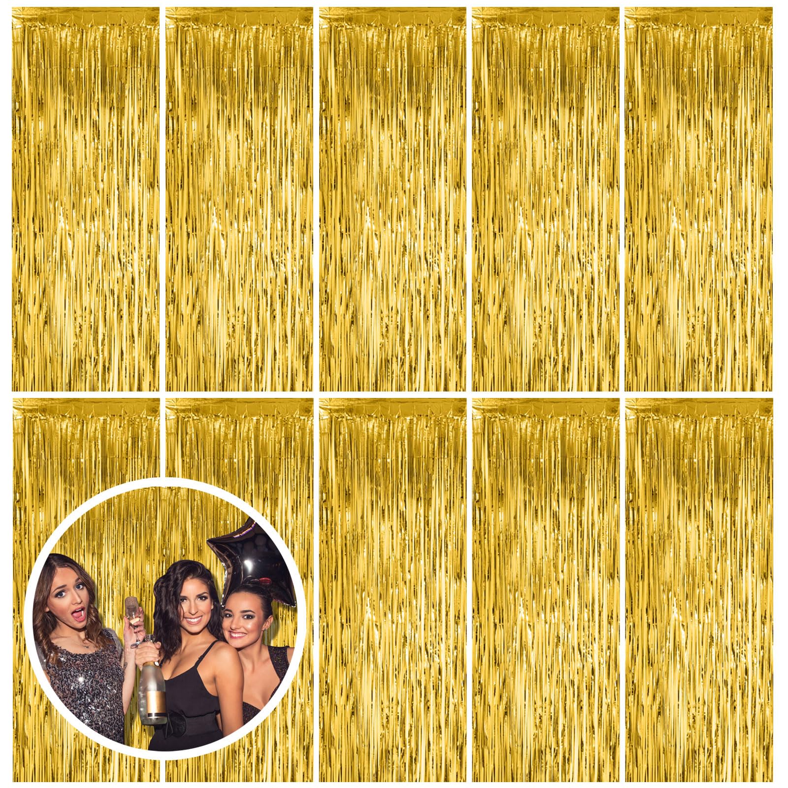 Foil Fringe Backdrop Curtain