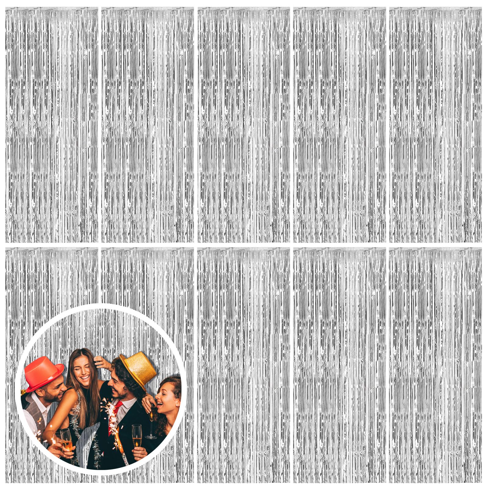 Foil Fringe Backdrop Curtain