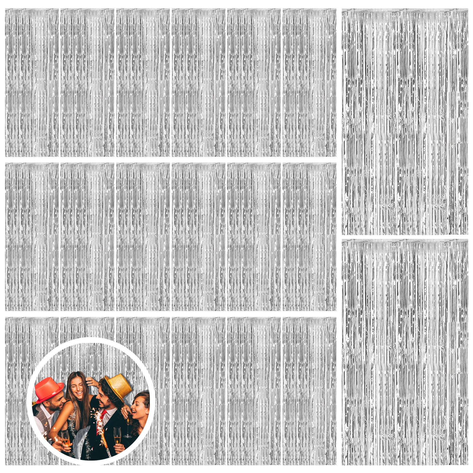 Foil Fringe Backdrop Curtain