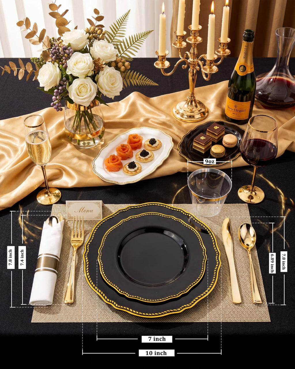 Hioasis Plastic Sets Disposable - Plastic Plates Set